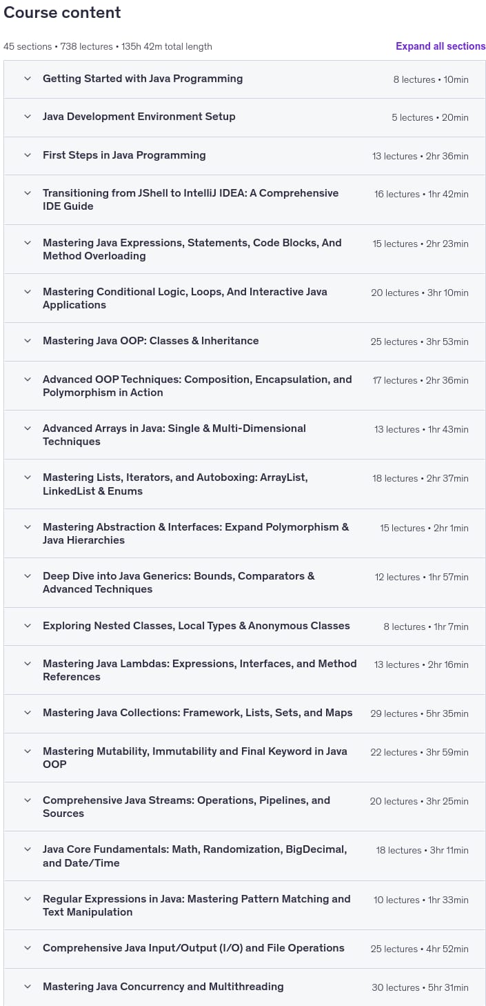 Java Masterclass 2025_ 130+ Hours of Expert Lessons