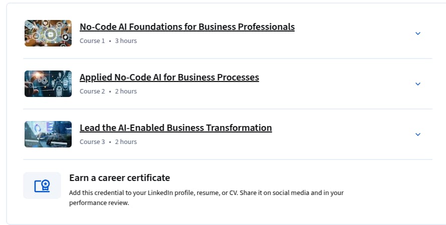 No-Code AI for Business Specialization