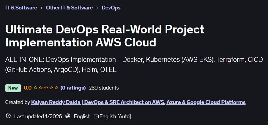 Ultimate DevOps Real-World Project Implementation AWS Cloud