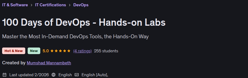 100 Days of DevOps - Hands-on Labs