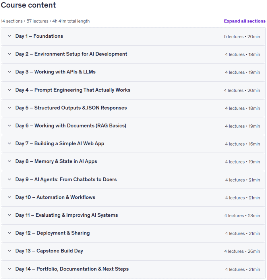 14 Days to Building AI Systems & Agents Content