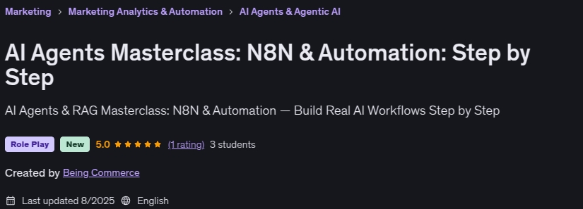 AI Agents Masterclass_ N8N & Automation_ Step by Step
