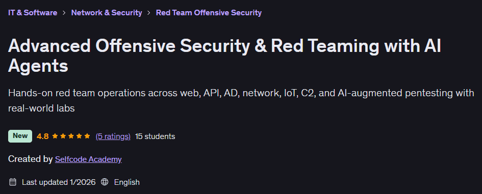 Advanced Offensive Security & Red Teaming with AI Agents