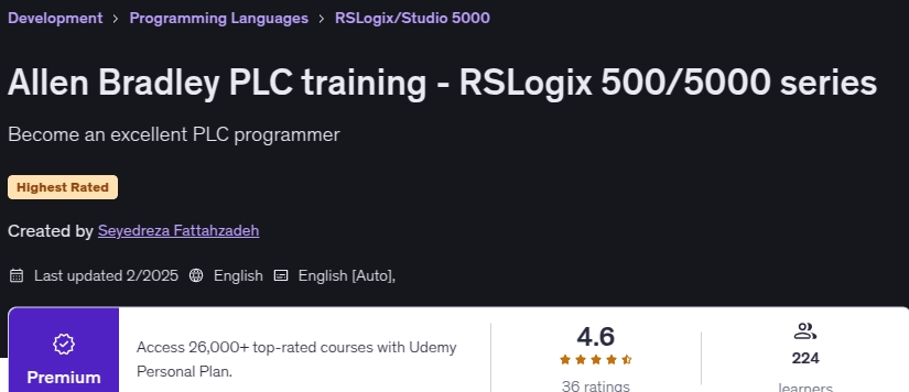 Allen Bradley PLC training - RSLogix 500_5000 series