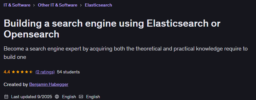 Building a search engine using Elasticsearch or Opensearch