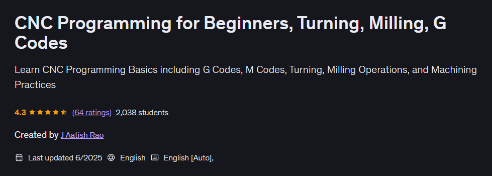 CNC Programming for Beginners, Turning, Milling, G Codes