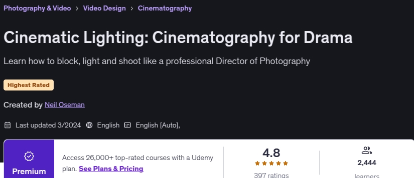 Cinematic Lighting_ Cinematography for Drama