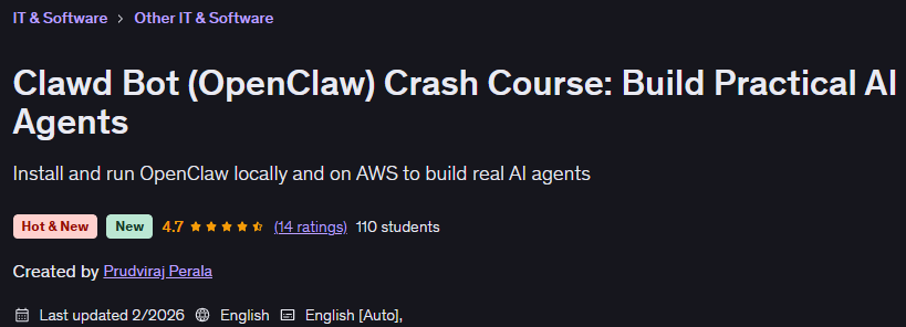 Clawd Bot (OpenClaw) Crash Course Build Practical AI Agents