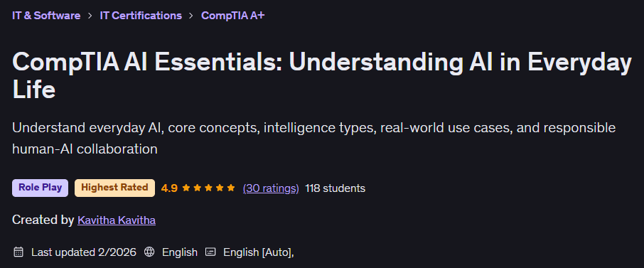 CompTIA AI Essentials: Understanding AI in Everyday Life