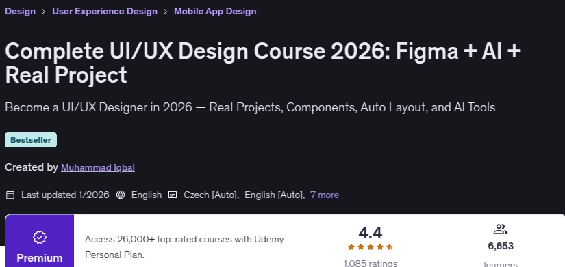 Complete UI_UX Design Course 2026_ Figma + AI + Real Project