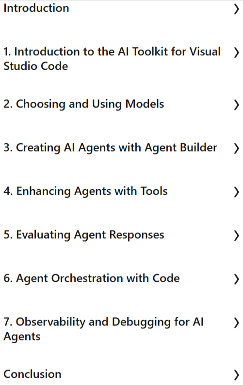 Creating Agents with Python and the AI Toolkit for Visual Studio Code Content