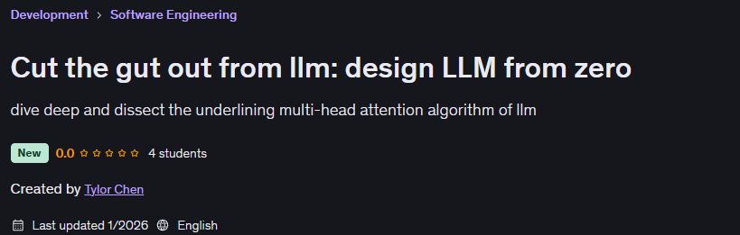 Cut the gut out from llm design LLM from zero