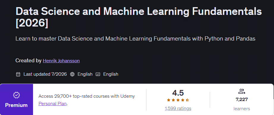Data Science and Machine Learning Fundamentals