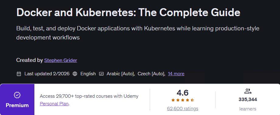 Docker and Kubernetes: The Complete Guide