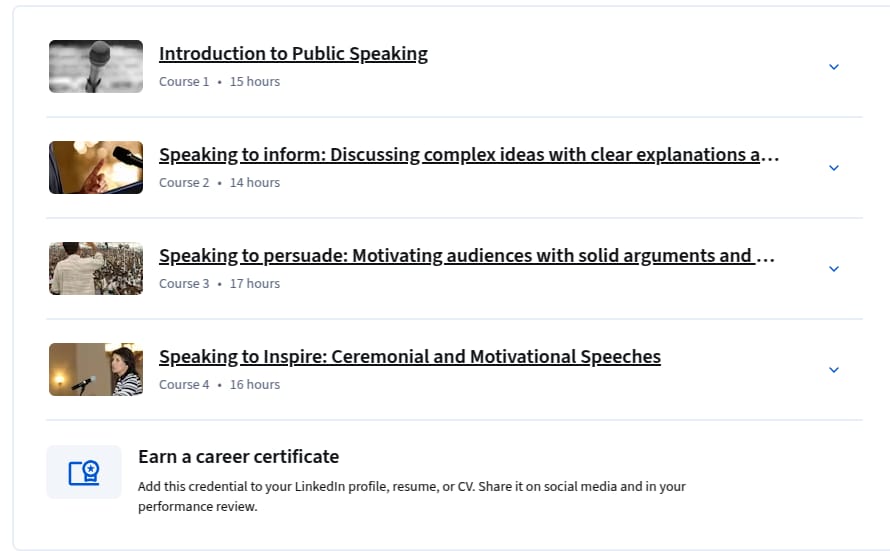 Dynamic Public Speaking Specialization