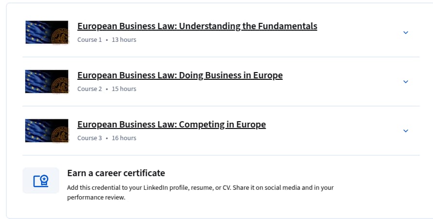 European Business Law Specialization