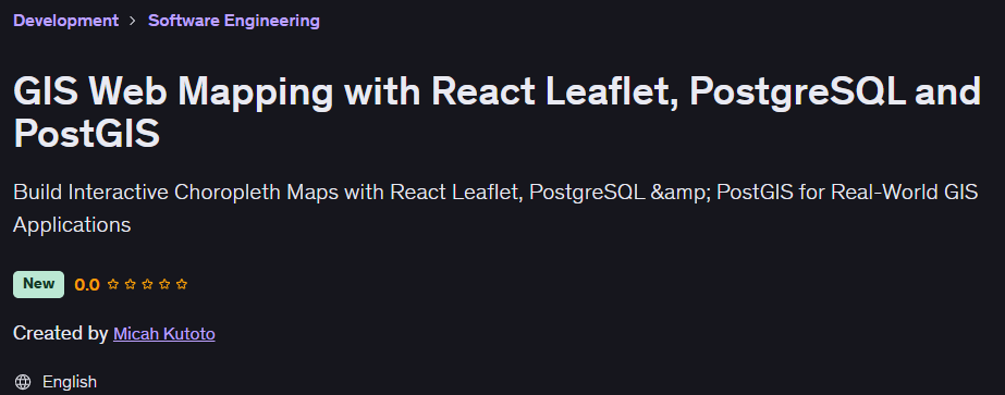 GIS Web Mapping with React Leaflet, PostgreSQL and PostGIS