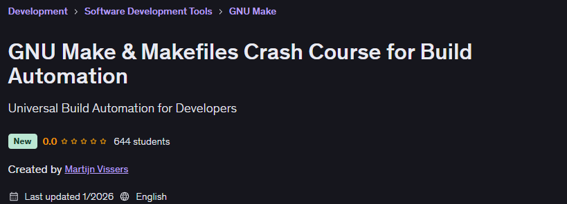 GNU Make & Makefiles Crash Course for Build Automation