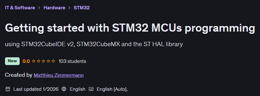 Getting started with STM32 MCUs programming