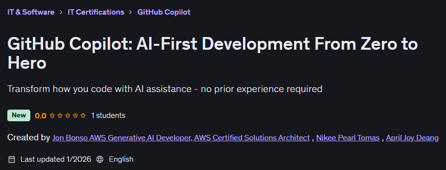 GitHub Copilot: AI-First Development From Zero to Hero
