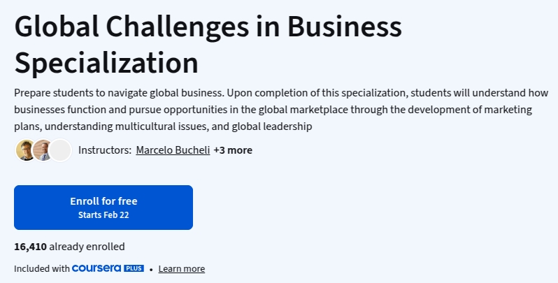 Global Challenges in Business Specialization