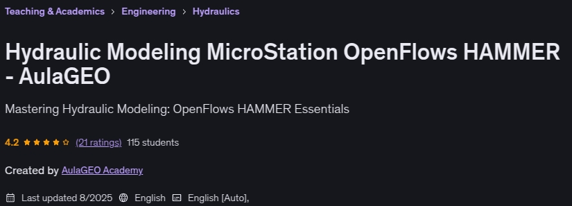 Hydraulic Modeling MicroStation OpenFlows HAMMER - AulaGEO