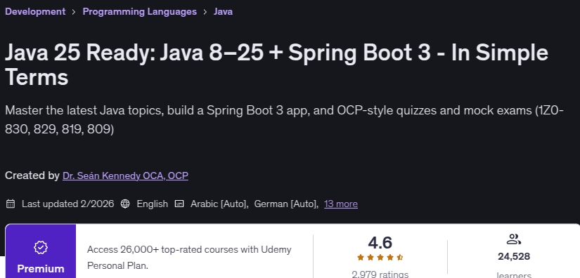 Java 25 Ready_ Java 8_25 + Spring Boot 3 - In Simple Terms