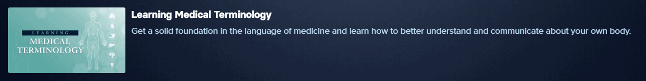 Learning Medical Terminology