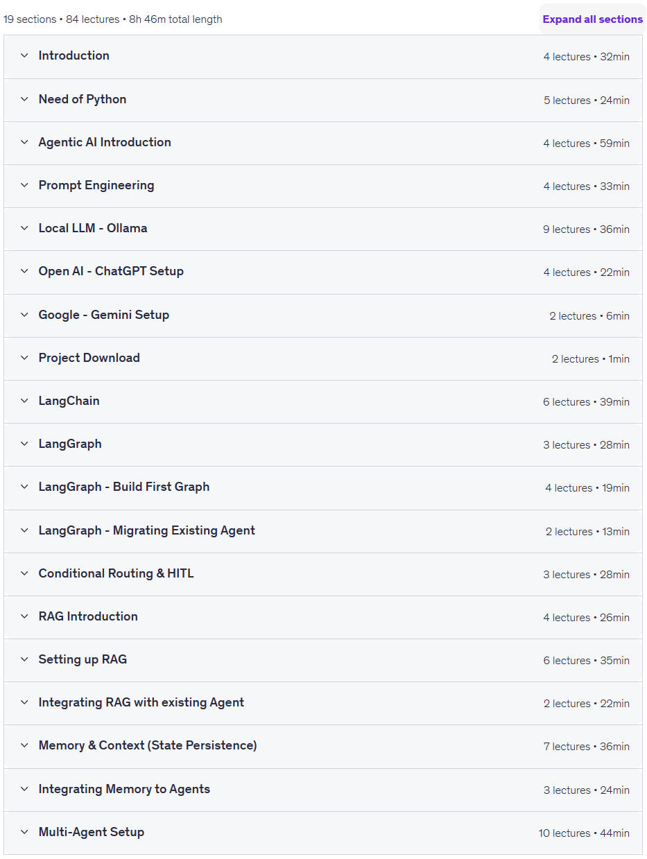 Master Advanced Agentic AI + LangGraph + RAG+Memory -JAN'26