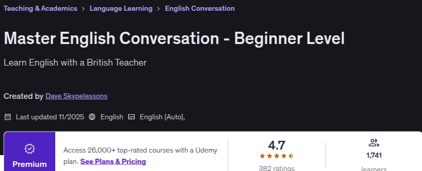Master English Conversation - Beginner Level