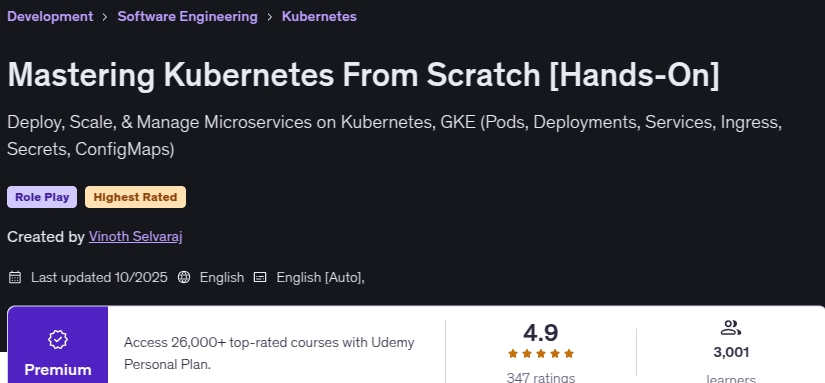 Mastering Kubernetes From Scratch [Hands-On]