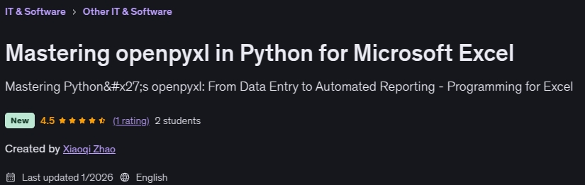 Mastering openpyxl in Python for Microsoft Excel