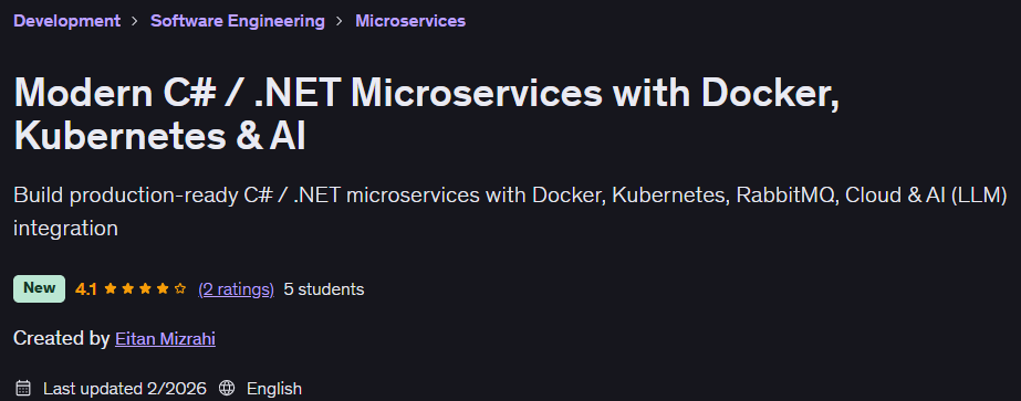 Modern C# .NET Microservices with Docker, Kubernetes & AI 