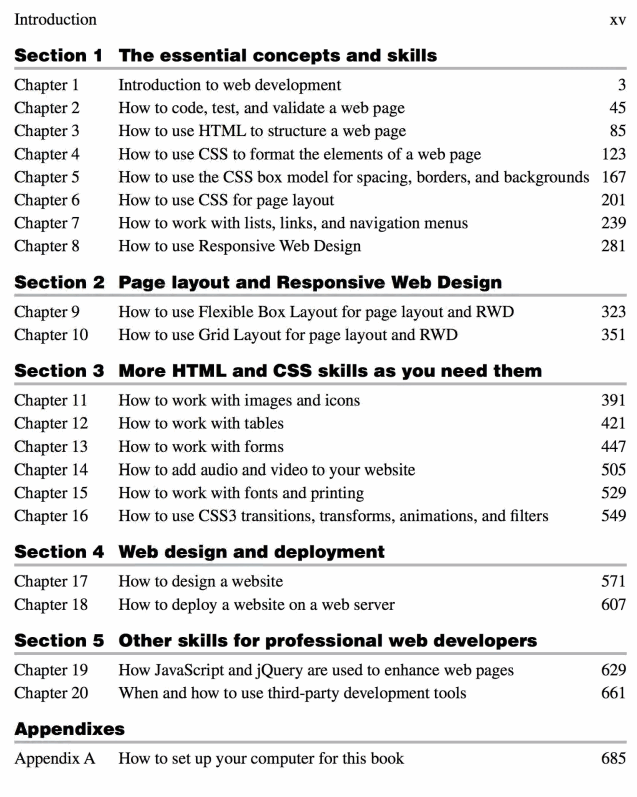 Murach’s HTML5 and CSS3