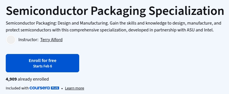 Semiconductor Packaging Specialization