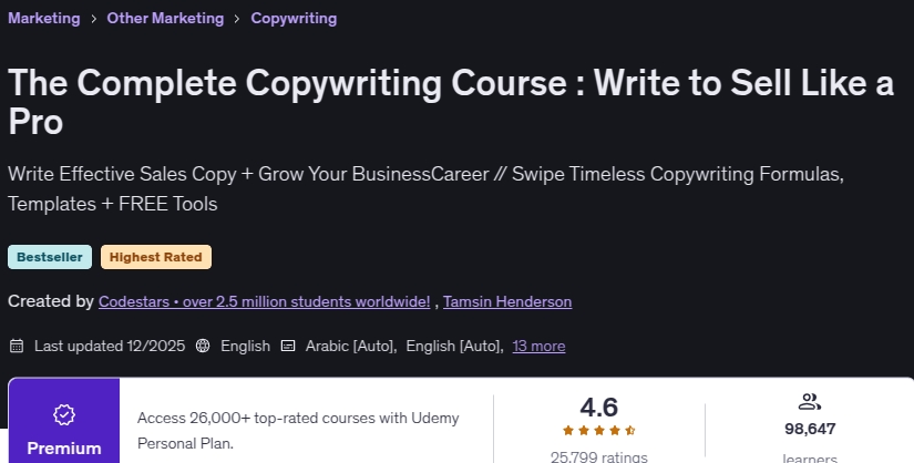 The Complete Copywriting Course _ Write to Sell Like a Pro
