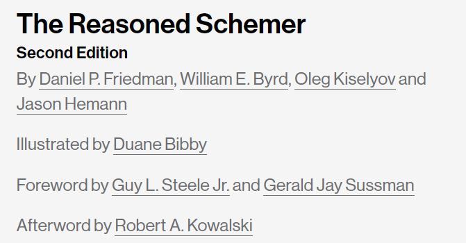 The Reasoned Schemer