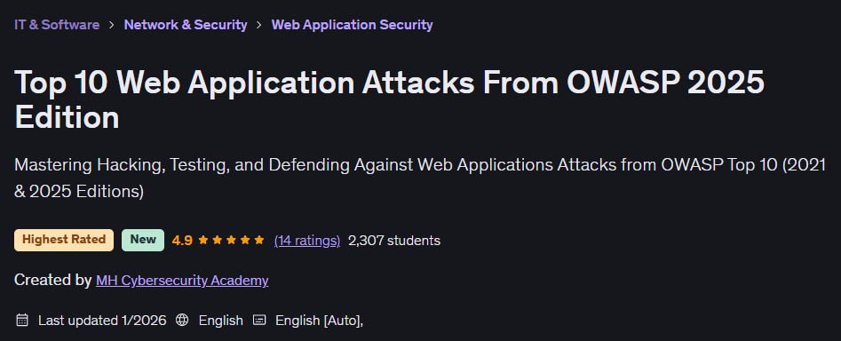 Top 10 Web Application Attacks From OWASP 2025 Edition