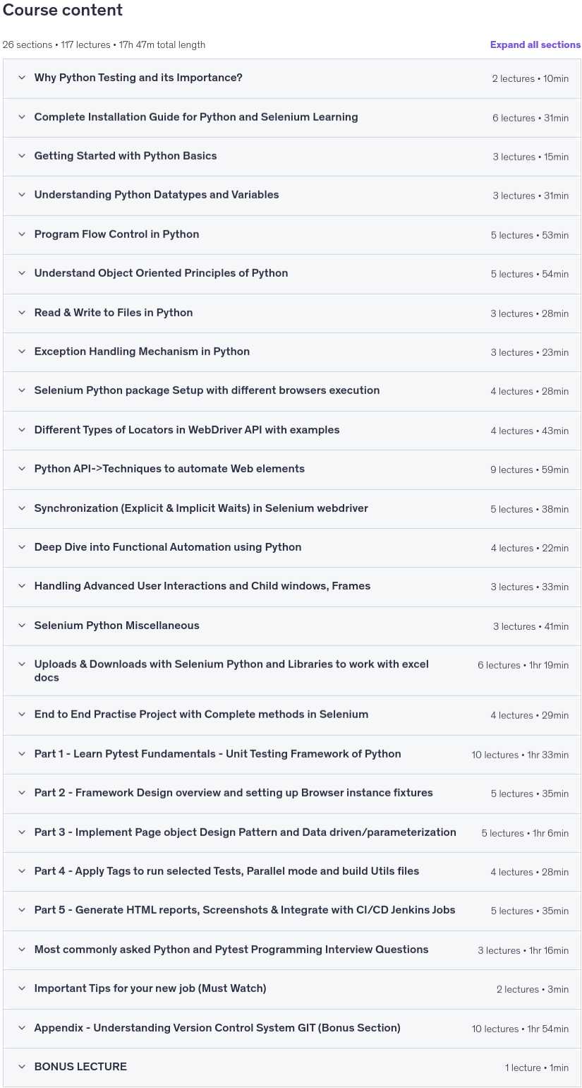 Selenium Webdriver with PYTHON from Scratch + Frameworks