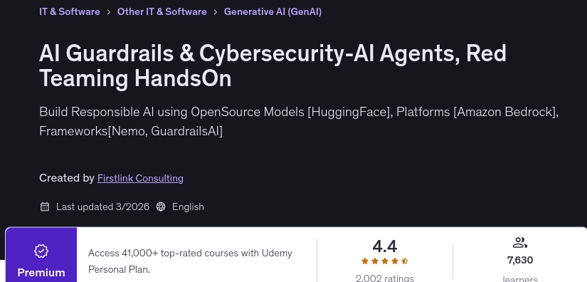 AI Guardrails & Cybersecurity-AI Agents, Red Teaming HandsOn