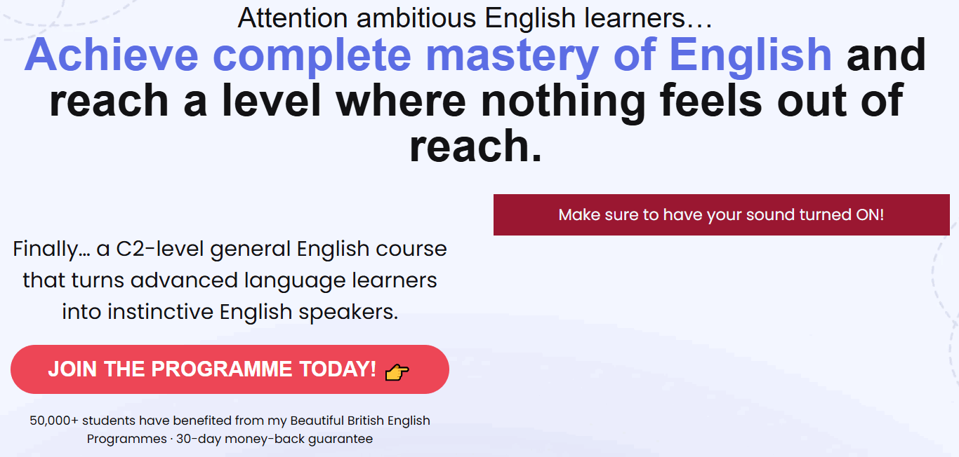 Beautiful British English C2 Program (Proficiency)