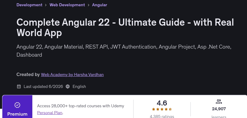 Complete Angular 22 - Ultimate Guide - with Real World App