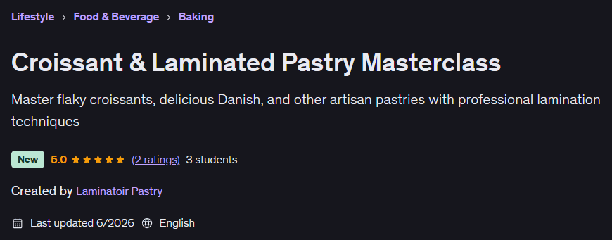 Croissant & Laminated Pastry Masterclass