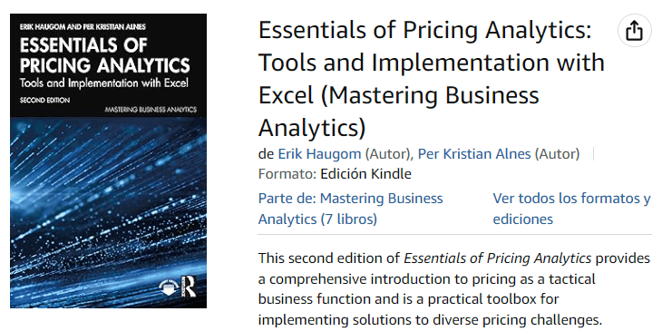 Essentials of Pricing Analytics