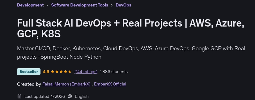 Full Stack AI DevOps + Real Projects _ AWS, Azure, GCP, K8S