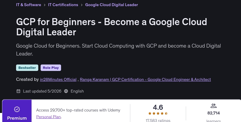 GCP for Beginners - Become a Google Cloud Digital Leader