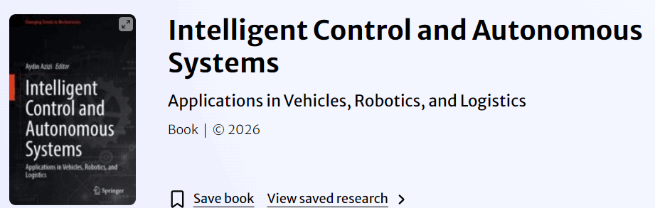 Intelligent Control and Autonomous Systems