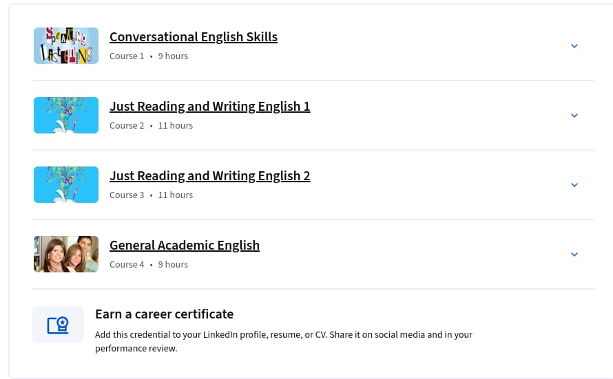 Learn English Specialization