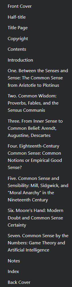Making Common Sense