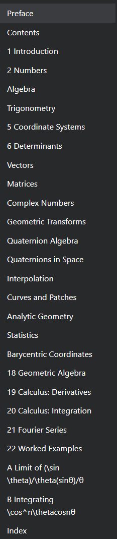 Mathematics for Computer Graphics